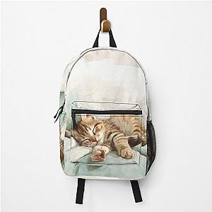 Cute kitten taking a catnap 30 Backpack