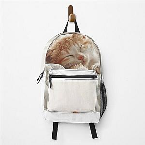 Cute kitten taking a catnap 24 Backpack