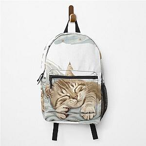 Cute kitten taking a catnap 28 Backpack