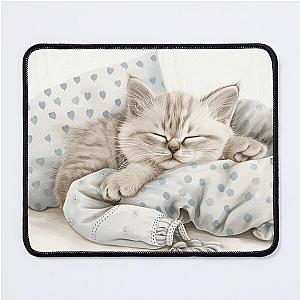 Cute kitten taking a catnap 26 Mouse Pad