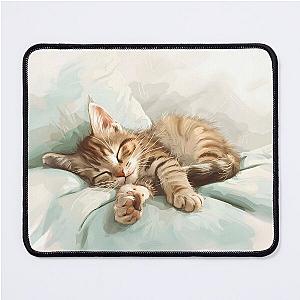 Cute kitten taking a catnap 30 Mouse Pad