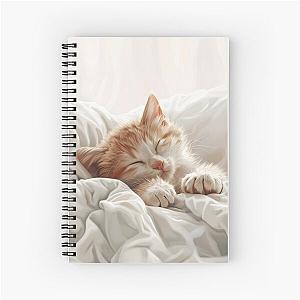 Cute kitten taking a catnap 24 Spiral Notebook