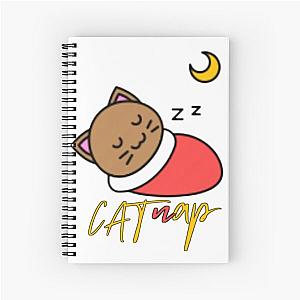 Catnap with red blanket  Spiral Notebook