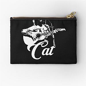 Cat Stevens White Stencil  Zipper Pouch