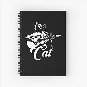 Cat Stevens - White Stencil  Spiral Notebook