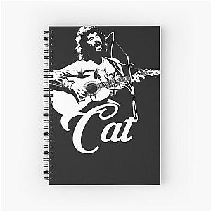 Cat Stevens White Stencil  Spiral Notebook