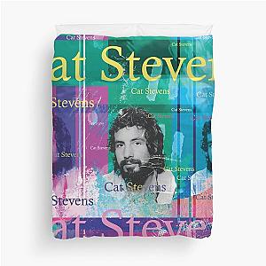 Portrait of British musician Cat Stevens Duvet Cover