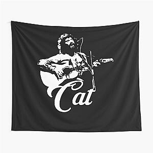 Cat Stevens - White Stencil  Tapestry