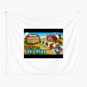 Cattle Country Beyond The Fence Line Cattle Country Tapestries