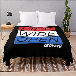 Cboystv Life Wide Open Rwb Factory Race Merch Throw Blanket RB1810