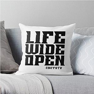 Cboystv Merch Life Wide Open Throw Pillow RB1810