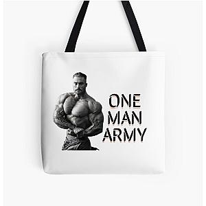 Chris Bumstead Bags - Cbum, ONE MAN ARMY All Over Print Tote Bag RB2-2704