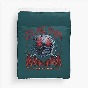 Celine Dion Funny Death Metal  Duvet Cover