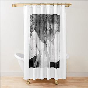 Celine Dion Cool Style With Black White Shower Curtain