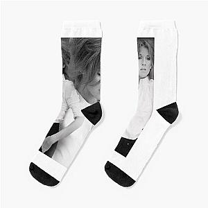 Celine Dion Cool Style With Black White Socks