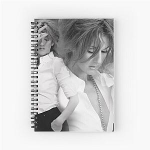 Celine Dion Cool Style With Black White Spiral Notebook