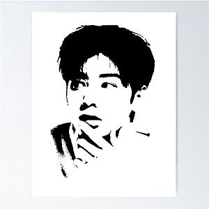 Cha Eun Woo Black on White Photo Print Poster