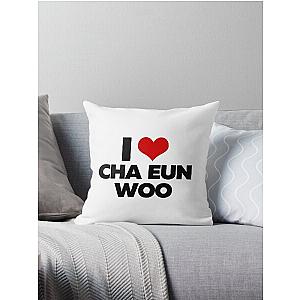 I Love Cha Eun woo	 Throw Pillow