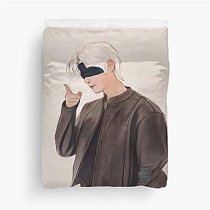 Cha Eun Woo as Anime Character Merchandise Duvet Cover