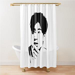 Cha Eun Woo Black on White Photo Print Shower Curtain