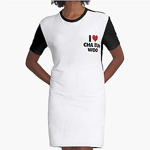 I Love Cha Eun woo	 Graphic T-Shirt Dress