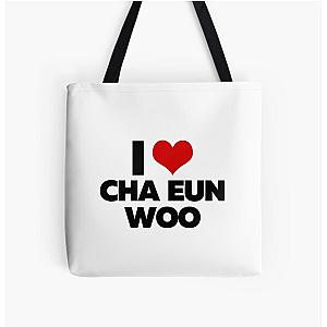 I Love Cha Eun woo	 All Over Print Tote Bag