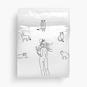 Power and Meowy Duvet Cover