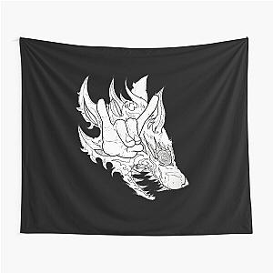 Hand kon fox devil sign Tapestry