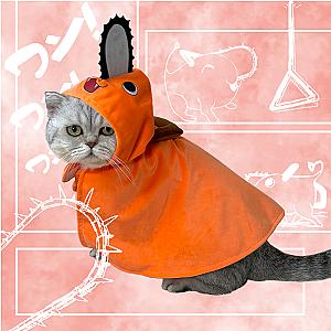 Pochita Chainsaw Man Anime Little Cat Clothes Cloak Cosplay