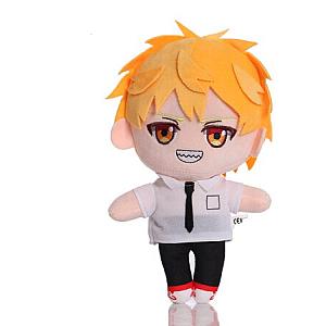 22cm Black Yellow Denji Anime Chainsaw Man Stuffed Toy Plush