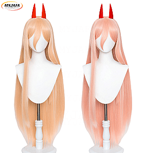 Chainsaw Man Makima Power Cosplay Wig WigCap Horns