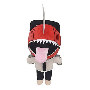 30cm Red White Denji Chainsaw Man Standing Doll Plush