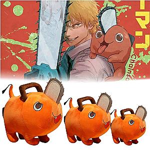 10-40cm Orange Pochita Dog Anime Chainsaw Man Stuffed Toy Plush