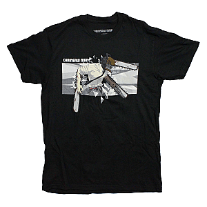 Chainsaw Man T-Shirts - Denji with 3 Bloody Saws Boxed Shirt