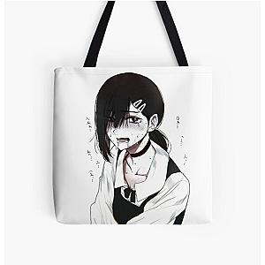 Chainsaw Man Bags - chainsaw man kobeni crying All Over Print Tote Bag RB0908 #555859