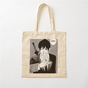 Chainsaw Man Bags - "Kon" - Aki Hayakawa Manga Panel Chainsaw Man Cotton Tote Bag RB0908 #555855