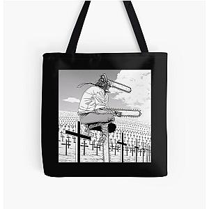 Chainsaw Man Bags - Chainsaw Man Danji Best Scene All Over Print Tote Bag RB0908 #555851
