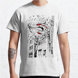 Chainsaw Man T-Shirts - Chainsaw Man Dog Smash Manga Panel Black White Red Classic T-Shirt RB0908 [ID556009] [ID556009] #556009