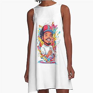 Chance The Rapper Cartoon A-Line Dress