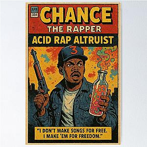 Chance the Rapper Acid Rap Altruist Vintage Comic Book Poster