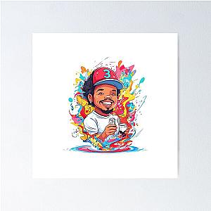Chance The Rapper Cartoon Poster