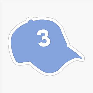 Chance The Rapper 3 Hat Baby Blue Sticker
