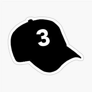 Chance The Rapper 3 Hat Sticker Black Sticker