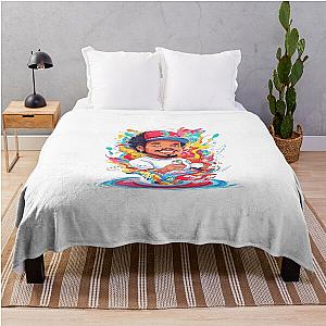 Chance the Rapper Cartoon Throw Blanket