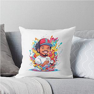 Chance the Rapper Cartoon Throw Pillow