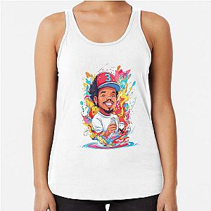 Chance The Rapper Cartoon Racerback Tank Top