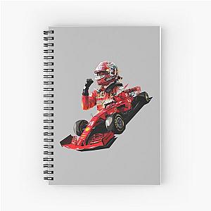 Charles Leclerc Low Poly Art Spiral Notebook