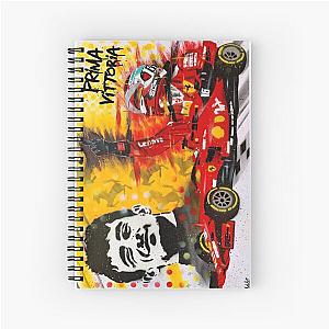 Charles Leclerc "Prima Vittoria" graffiti painting by DRAutoArt Spiral Notebook