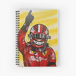 Charles Leclerc - Graffiti Paiting by DRAutoArt Spiral Notebook