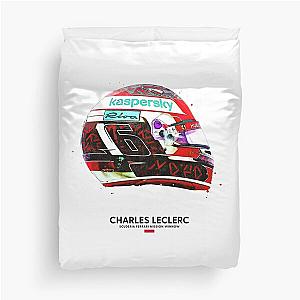 F1 2020 Charles Leclerc Scuderia Ferrari Crash Helmet Duvet Cover